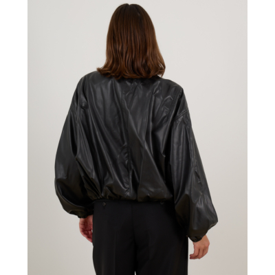 Marant Étoile  Neela Faux Leer Jack met Trekkoord Details Zwart