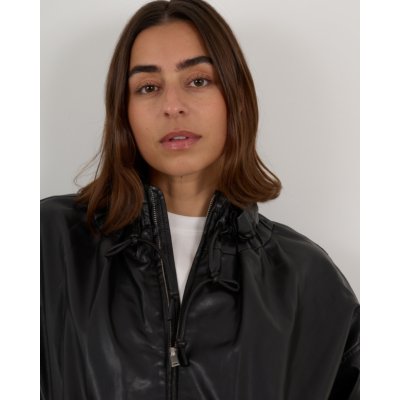 Marant Étoile  Neela Faux Leer Jack met Trekkoord Details Zwart