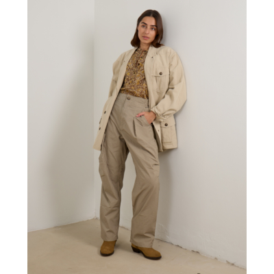 Marant Étoile pantalon regular fit dames BEKH BEIGE/KHAKI