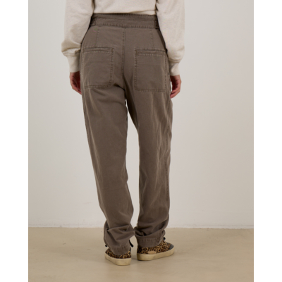 Marant Étoile Neriah Geplooide Broek met Elastische Band Brons Bruin