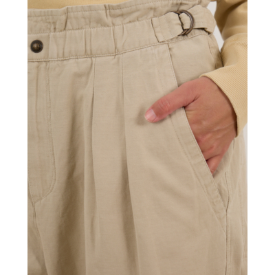 Marant Étoile Neriah Geplooide Broek met Elastische Band Beige