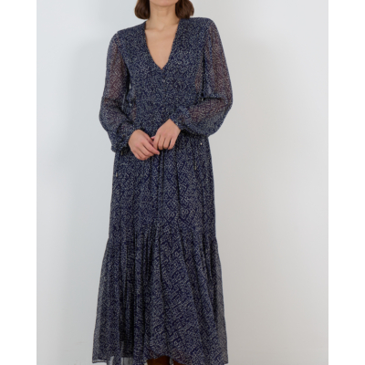 Marant Étoile Briane Maxi-Jurk Mousseline Midnight