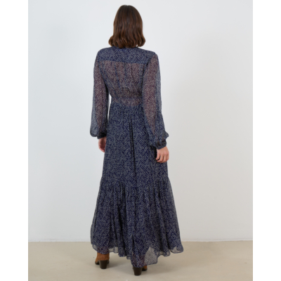 Marant Étoile Briane Maxi-Jurk Mousseline Midnight