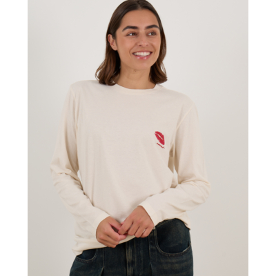 Marant Étoile Lange Mouwen Shirt Lipstick Detail Off-white