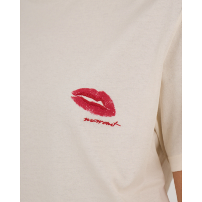 Marant Étoile Katoenen T-Shirt Lipstick Detail Off-white