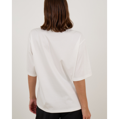 Róhe Oversized Katoen Zijde T-shirt Wit