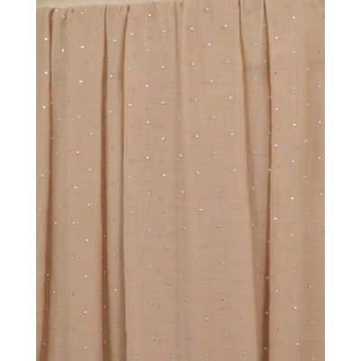 Luisa Cerano Midi Rok Met Strassteentjes Camel