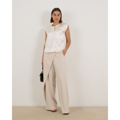 Luisa Cerano Mouwloze Blouse Off White