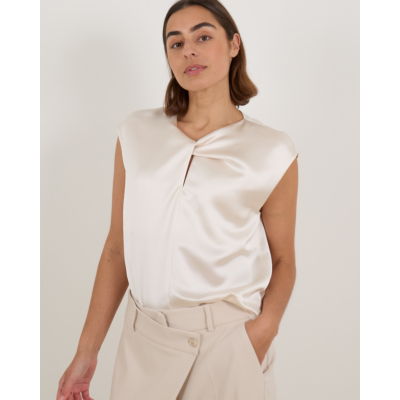 Luisa Cerano Mouwloze Blouse Off White