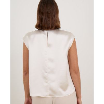 Luisa Cerano Mouwloze Blouse Off White
