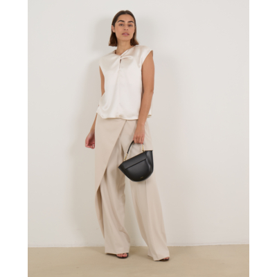 Cambio Anais Pantalon Met Schuinen Sluiting Cream