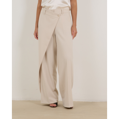 Cambio Anais Pantalon Met Schuinen Sluiting Cream