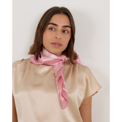 Luisa Cerano Zijde Sjaal Blush/ Camel