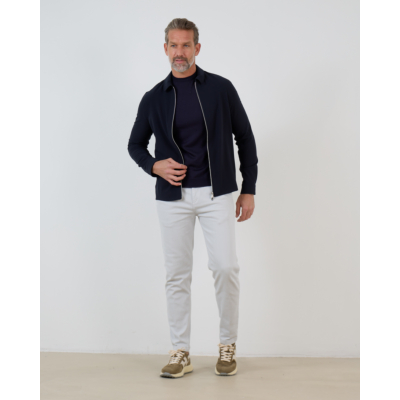 Marco Pescarolo Avi Overshirt Navy Kreukvrij