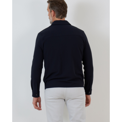 Marco Pescarolo Avi Overshirt Navy Kreukvrij