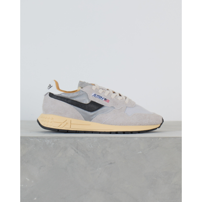 Autry Reelwind Suede Mesh Low Sneaker Grijs Zilver