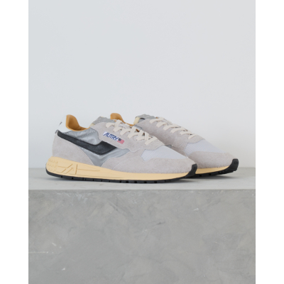 Autry Reelwind Suede Mesh Low Sneaker Grijs Zilver