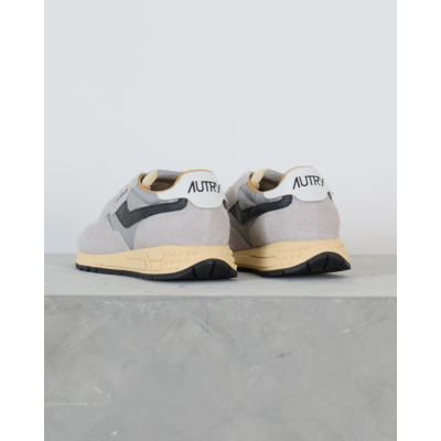 Autry Reelwind Suede Mesh Low Sneaker Grijs Zilver