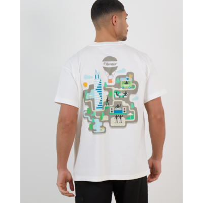 Flâneur Festival Map T-shirt Wit
