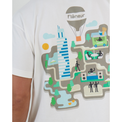 Flâneur Festival Map T-shirt Wit