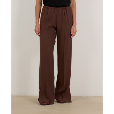 Forte Forte Glanzende Pantalon Chocolate