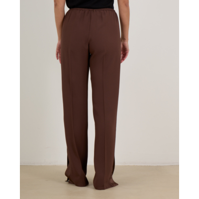 Forte Forte Glanzende Pantalon Chocolate