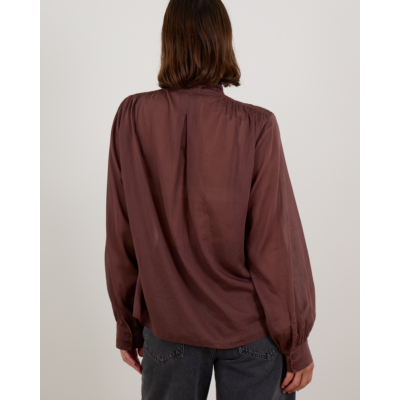 Forte Forte Blouse Lange Mouw Chocolate