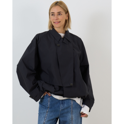 Tibi Charles Asymmetrische Trench Jack Navy