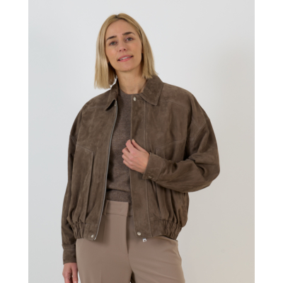 Arma Frederica Suede Jack Donker Groen