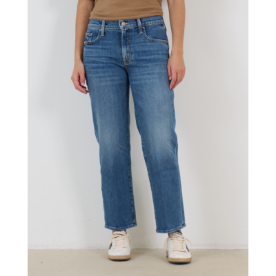 Mother The Mid Rise Rambler Zip Ankle Jeans Blauw