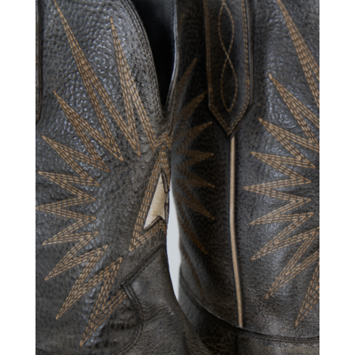 Golden Goose Leren Low Wish Star Laars met Zilveren Ster Zwart