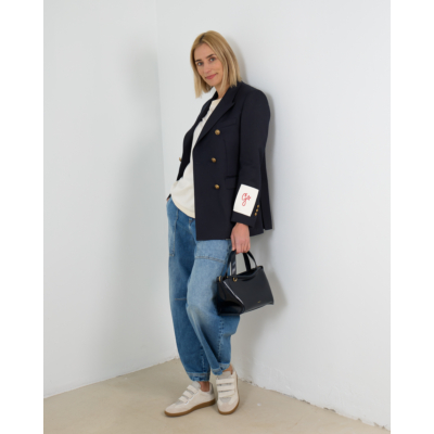 Golden Goose Wollen Double-Breasted Blazer met Gouden Knopen Navy