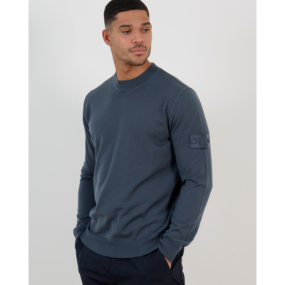 Stone Island Ghost Pullover Ronde Hals Staal Blauw