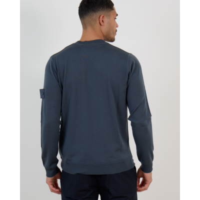 Stone Island Ghost Pullover Ronde Hals Staal Blauw