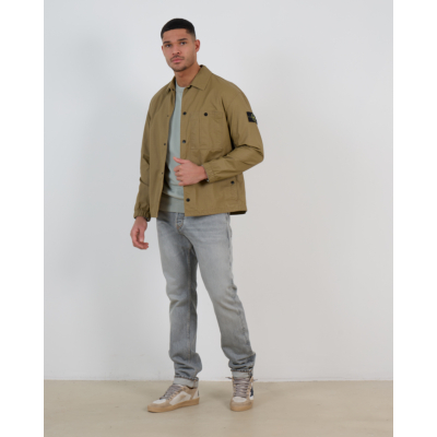 Stone Island Zip-up Overshirt Military Green