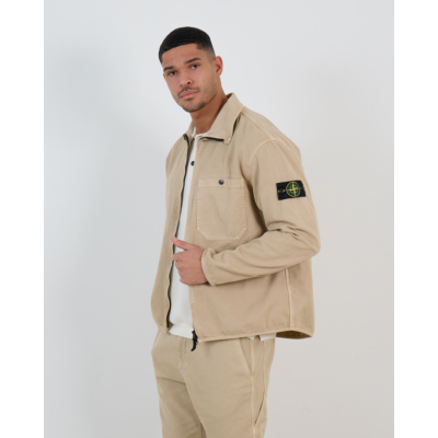 Stone Island Zip-Up Overshirt Desert