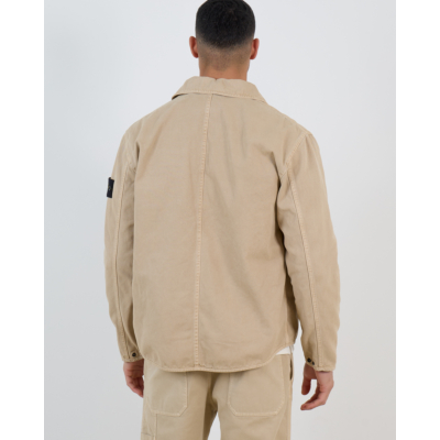 Stone Island Zip-Up Overshirt Desert