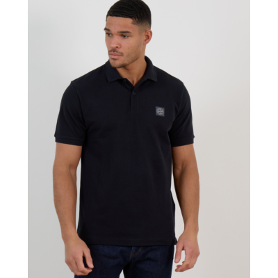 Stone Island Polo Korte Mouw Navy Blauw