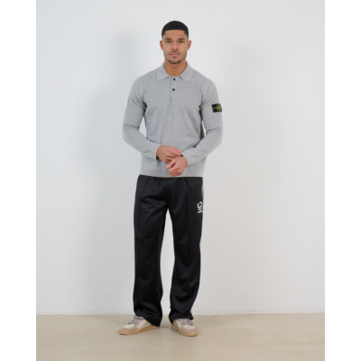 Stone Island Polo Lange Mouw Pearl Grey Melange