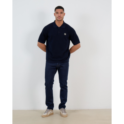 Stone Island Polo Korte Mouw Navy Blue