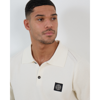 Stone Island Polo Korte Mouw Ivory