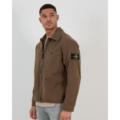 Stone Island Zip-up Overshirt Umber