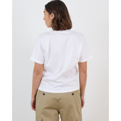Iro Celiane Getailleerd V-hals T-shirt  Wit