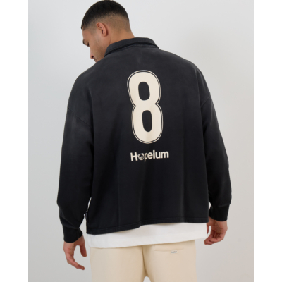 Hopeium Football Polo Trui Antraciet