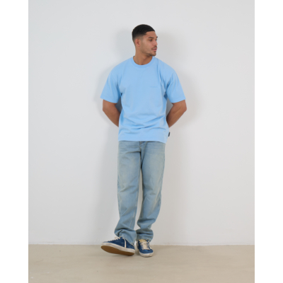 Hopeium T-shirt met Backprint Blauw