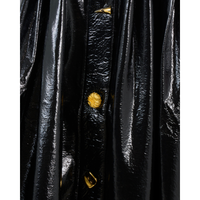 Francoise Joe Midi Rok Gecoat Matriaal Zwart