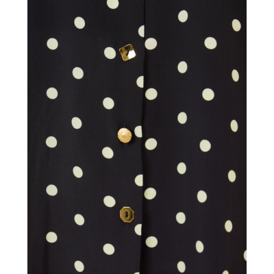 Francoise Zaoua Blouse Lange Mouw Zwart Stippen