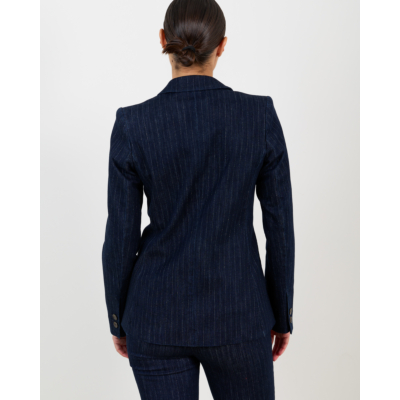 Luisa Cerano Blazer denim pinstripe