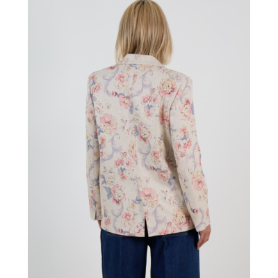 Forte Forte Bloemen Print Blazer Roze