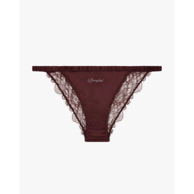 Love Stories Wild Rose Comfortabele kanten slip Donkerbruin